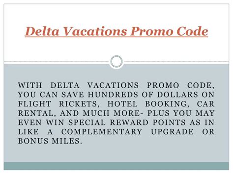 delta vacations promo code|Corporate Promotions